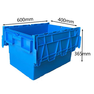 клети HDPE нагрузки 50Kg склада коробки 600x400x365mm пластиковые двигая пластиковые