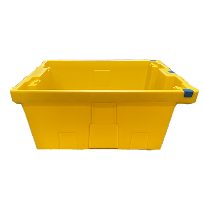 Коробка 100% X 400 x 275mm сверхмощная прочная ЕС клети 600 HDPE желтая двигая пластиковая