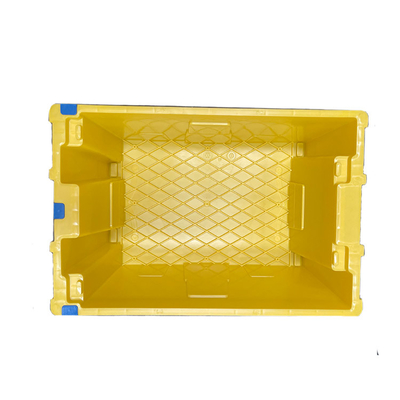 Коробка 100% X 400 x 275mm сверхмощная прочная ЕС клети 600 HDPE желтая двигая пластиковая