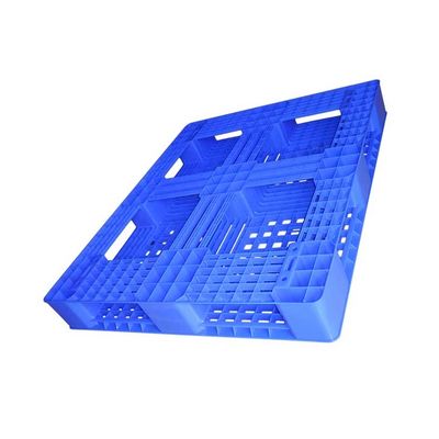 Стиль евро паллета 1200*1000 голубого твердого тела HDPE пластиковый габаритно стабилизированный