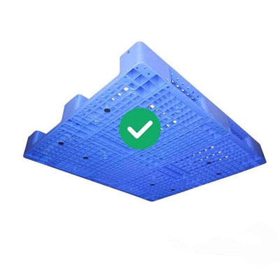 Паллет 5T Stackable HDPE многоразовый пластиковый нагружает голубое смотреть на одиночное качества еды