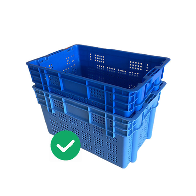 динамическая нагрузка 50Kg морепродуктов пластиковых клетей склада 60x40 Stackable