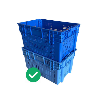 Устойчивое динамической нагрузки 50Kg клетей Nestable еды HDPE пластиковое УЛЬТРАФИОЛЕТОВОЕ