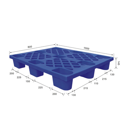 Паллеты 1000x800 PP HDPE промышленные пластиковые пропускают до конца