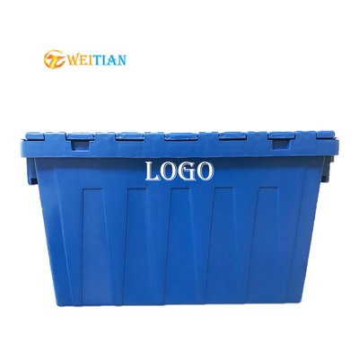 HDPE коробки веса 3000g клети нагрузки 50Kg пластикового логистического голубые Stackable двигая