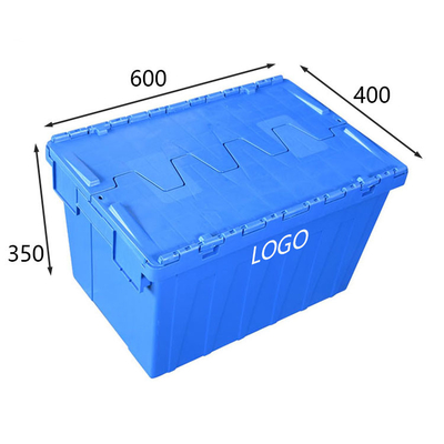 HDPE коробки веса 3000g клети нагрузки 50Kg пластикового логистического голубые Stackable двигая