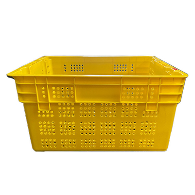 600 клетей пластмассы плода X 400 x 315mm желтеют клети HDPE цвета двигая